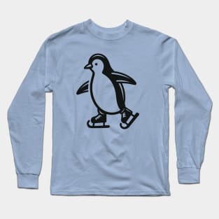 Penguin Ice Skating Long Sleeve T-Shirt